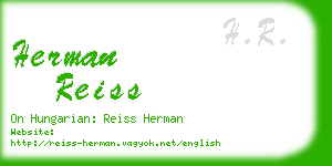 herman reiss business card